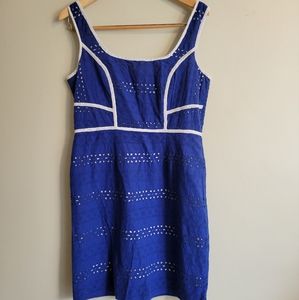 Blue and White Eyelet Dress Size 10